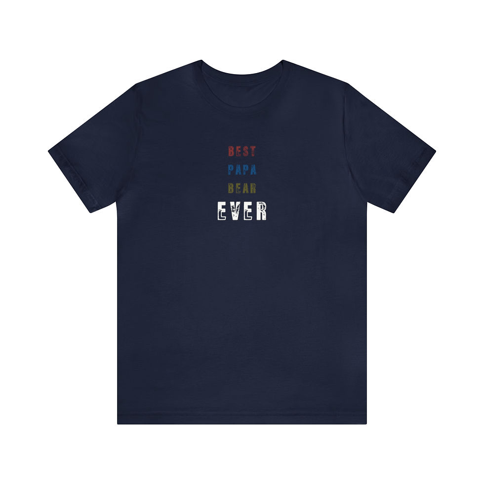 Thumbnail: Proud dad shirt on navy tee.
