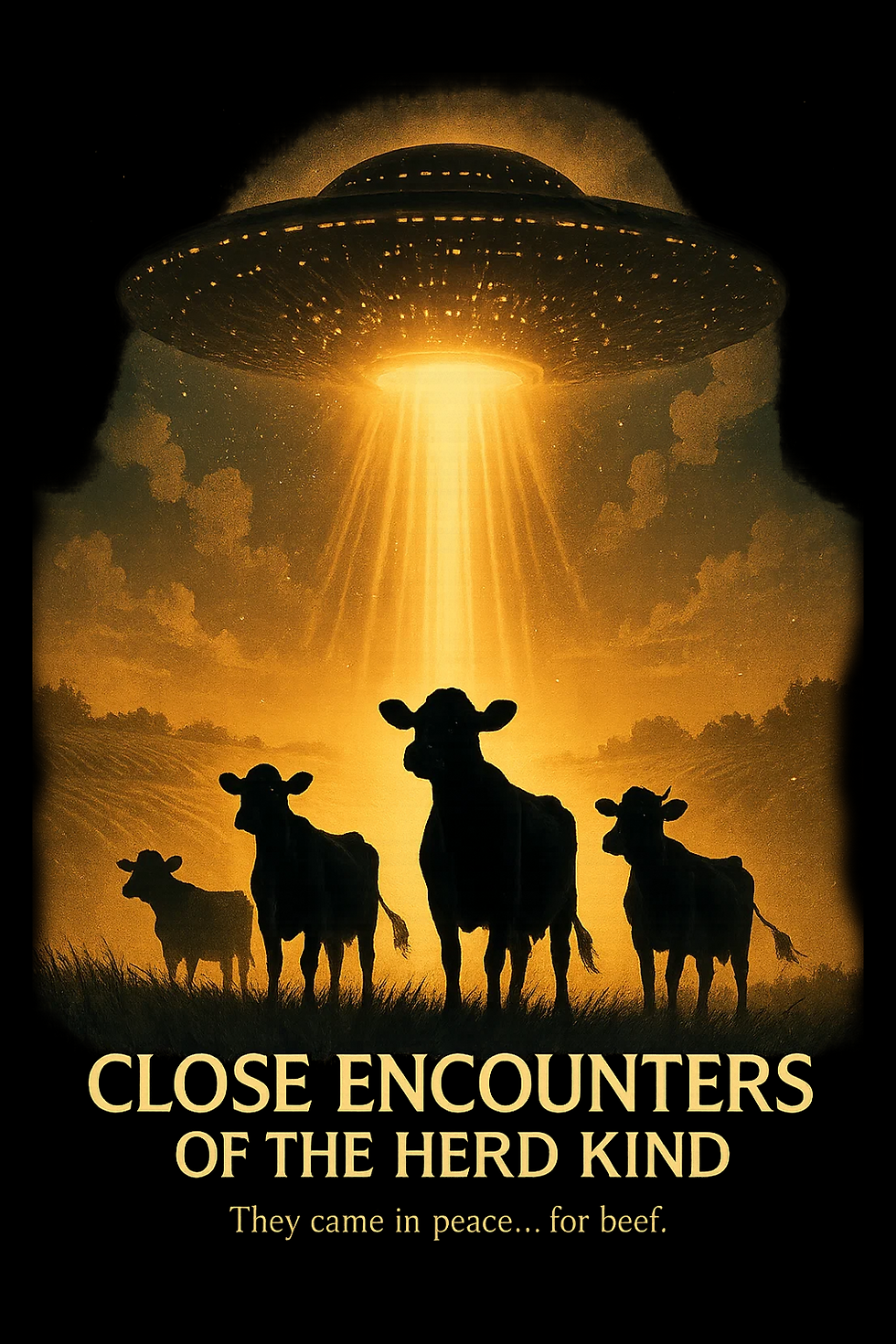 Close Encounters of the Herd Kind Cow UFO - OM00020-1