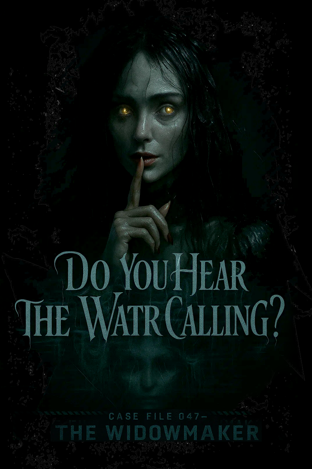 Widowmaker ghost woman with glowing eyes and water calling phrase.