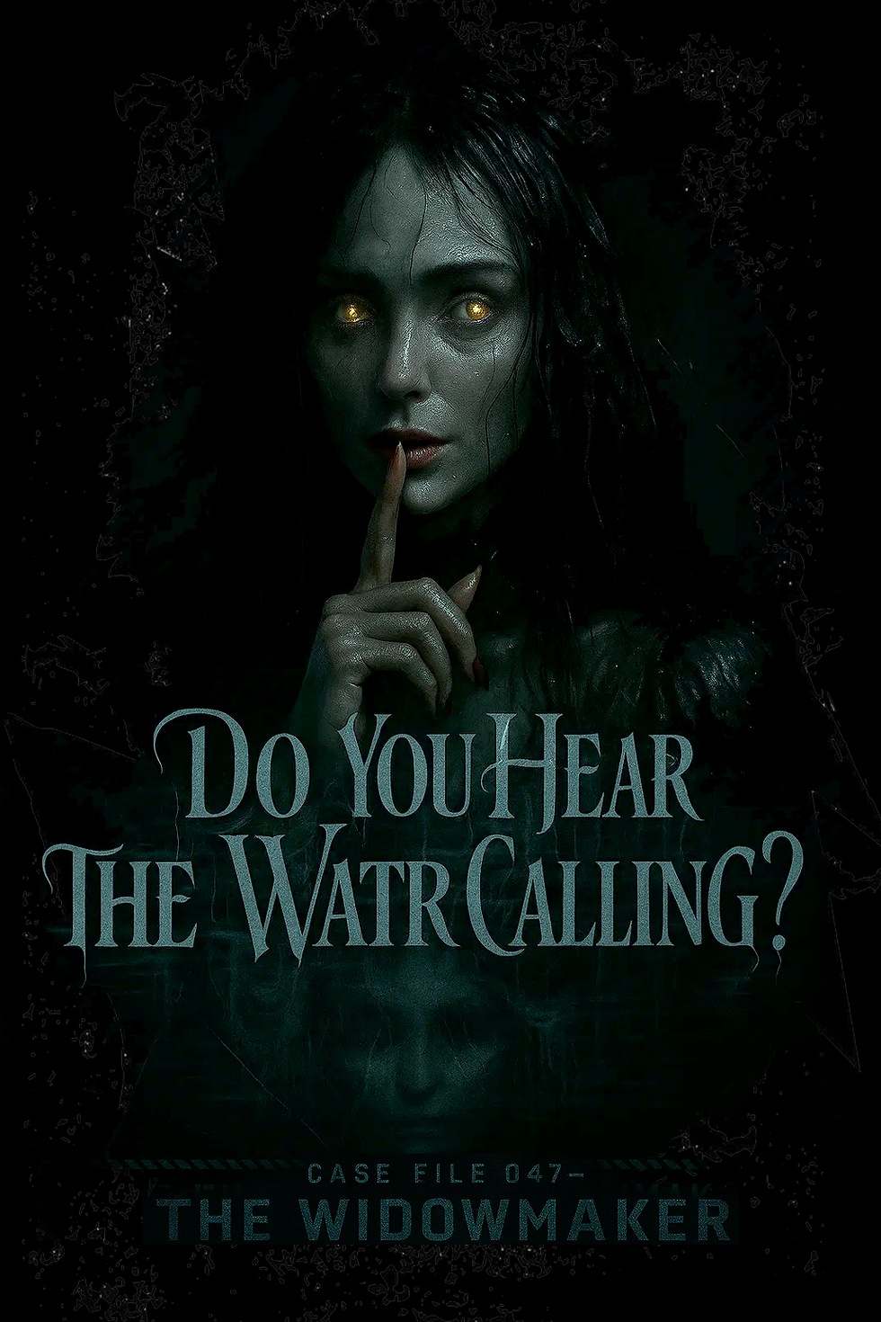 Widowmaker ghost woman with glowing eyes and water calling phrase.