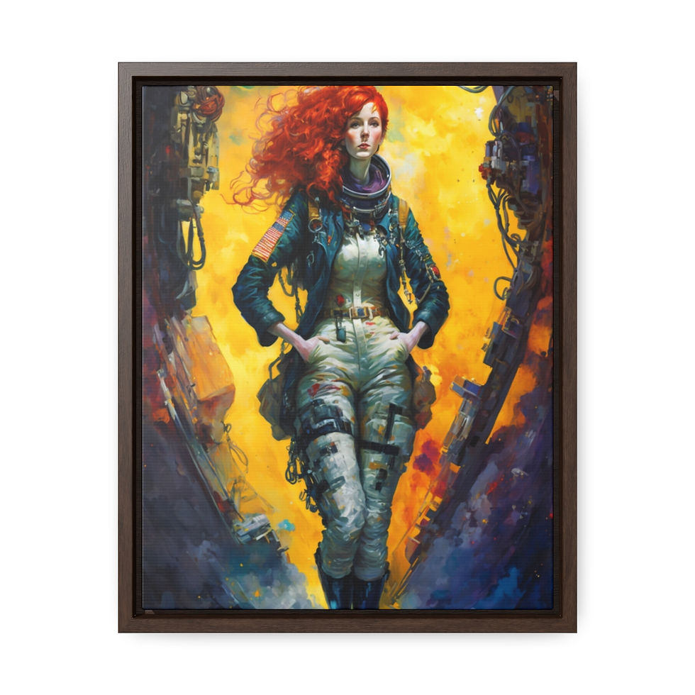 Thumbnail: Astronaut, Woman, redhead, ginger, Canvas Wall Art, Home Decor