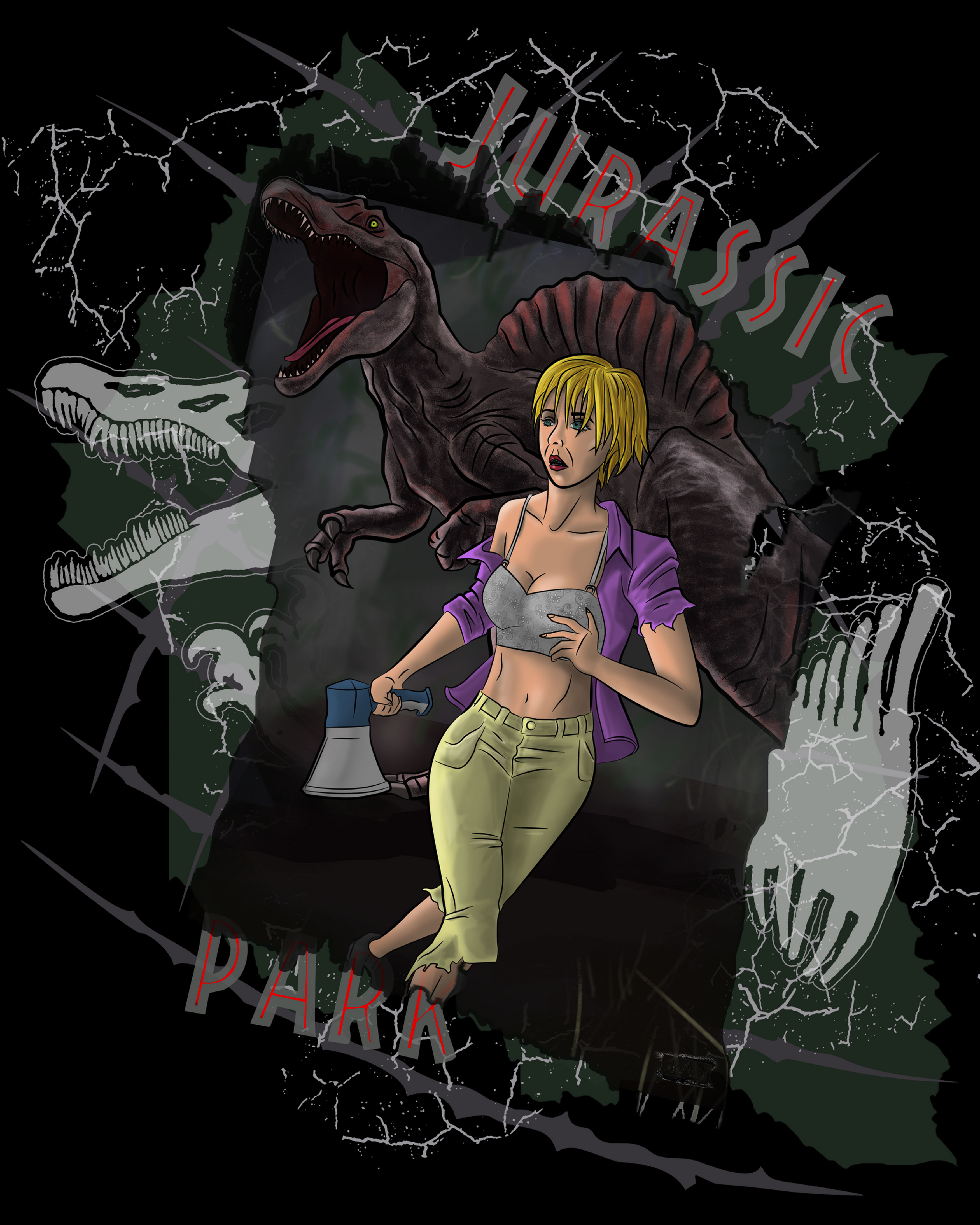 Amanda and the Spinosaurus, Jurassic Park - SV00251-1