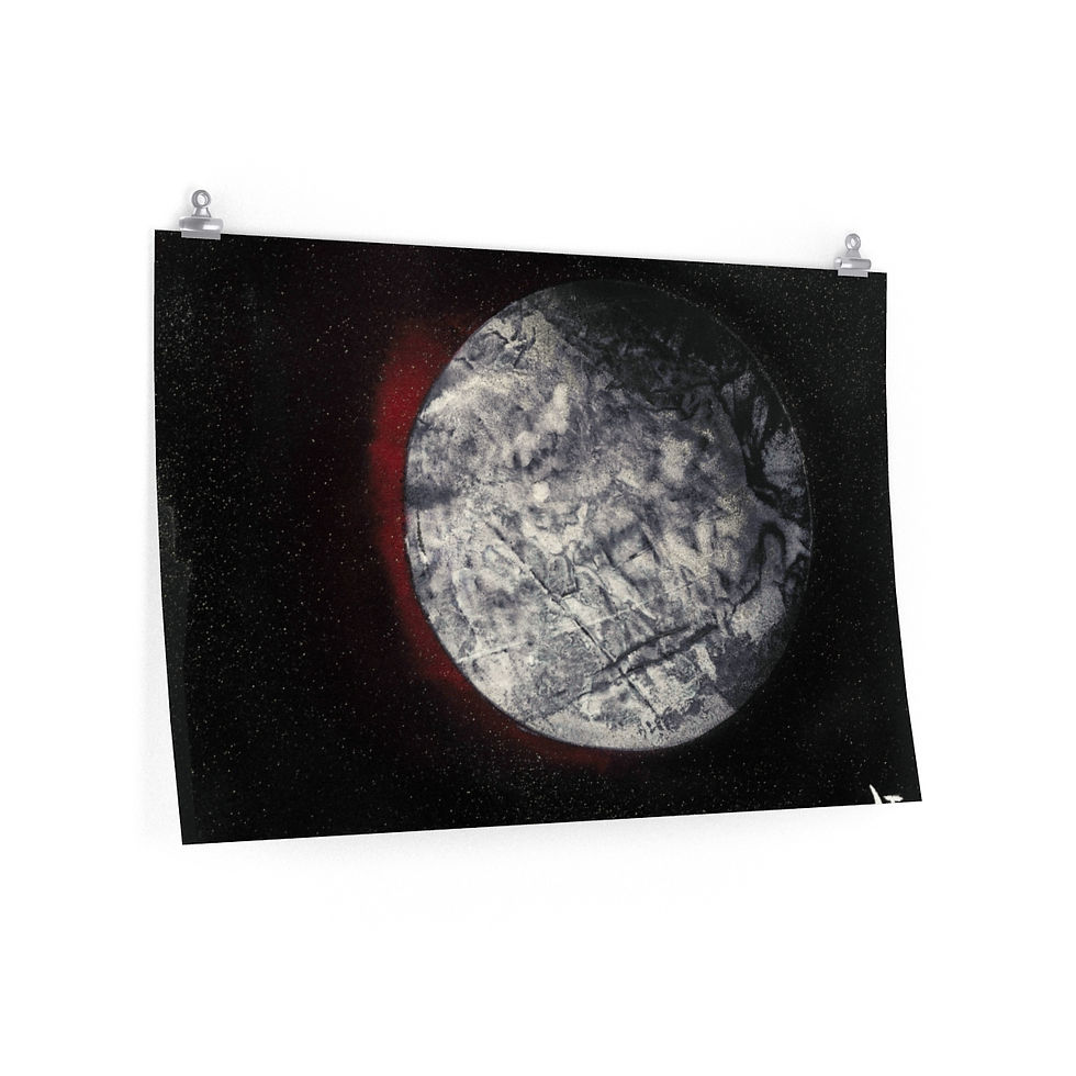 Thumbnail: white planet pink hue planet Premium Matte horizontal poster