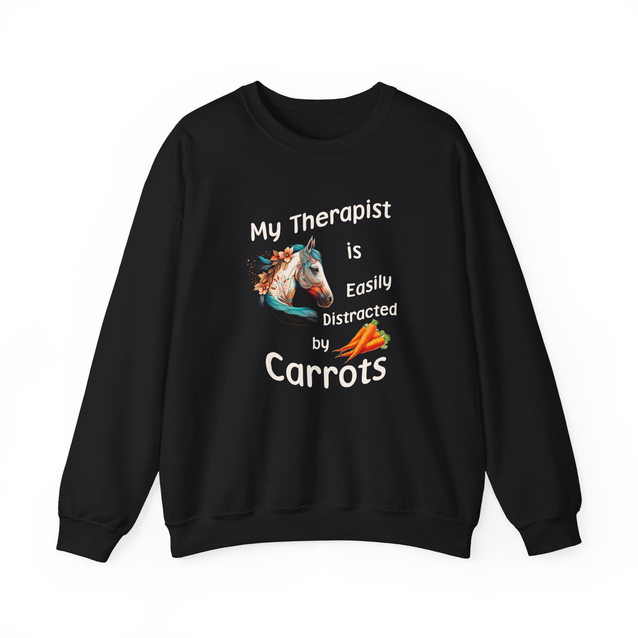 Carrot Therapy Horse Sweatshirt - BT00045-1