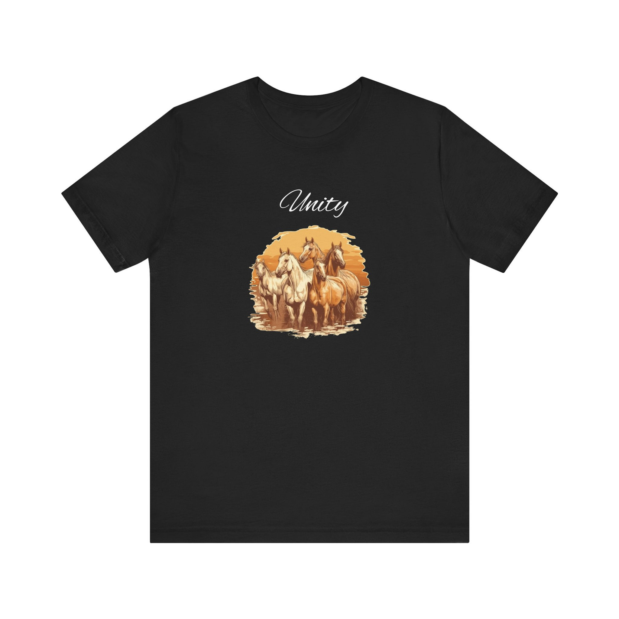 Unity Horse Lover Shirt front view – horse herd shirt.