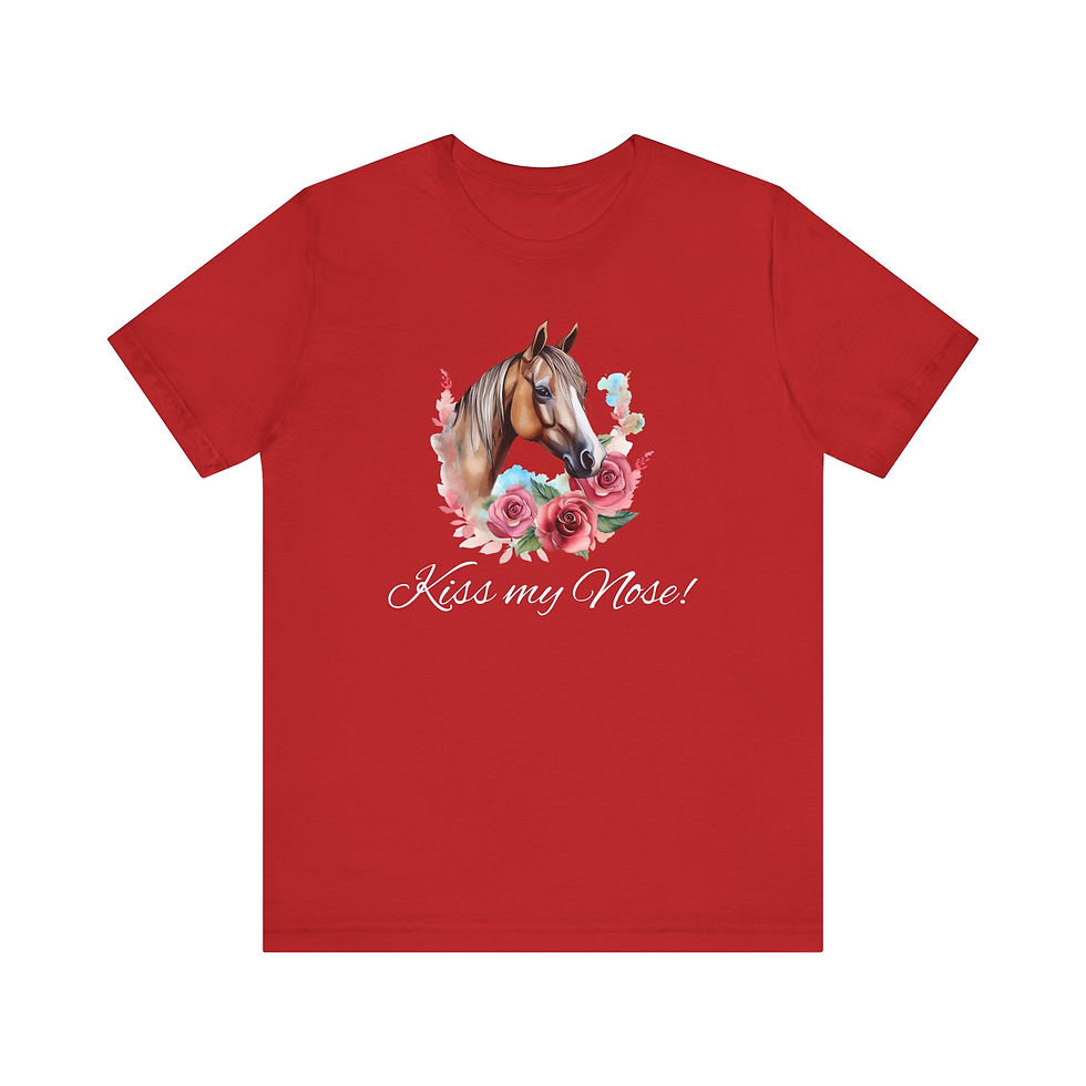 Thumbnail: Motivational Horse Rider Shirt: Kiss My Nose! - BT00102-1
