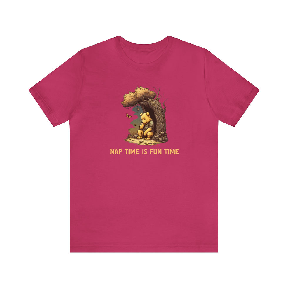 Thumbnail: Sleep lover gift shirt on fuchsia tee.
