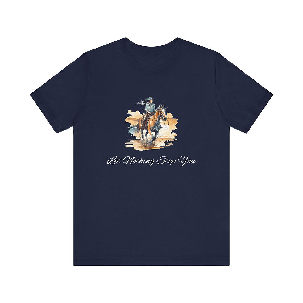 Thumbnail: Motivational Horse Rider Shirt: Let Nothing Stop You - BT00072-1