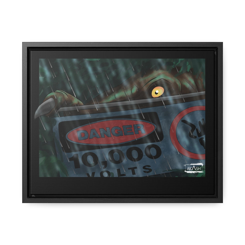 Thumbnail: Jurassic Park Framed Art Tyrannosaurus Rex Escape