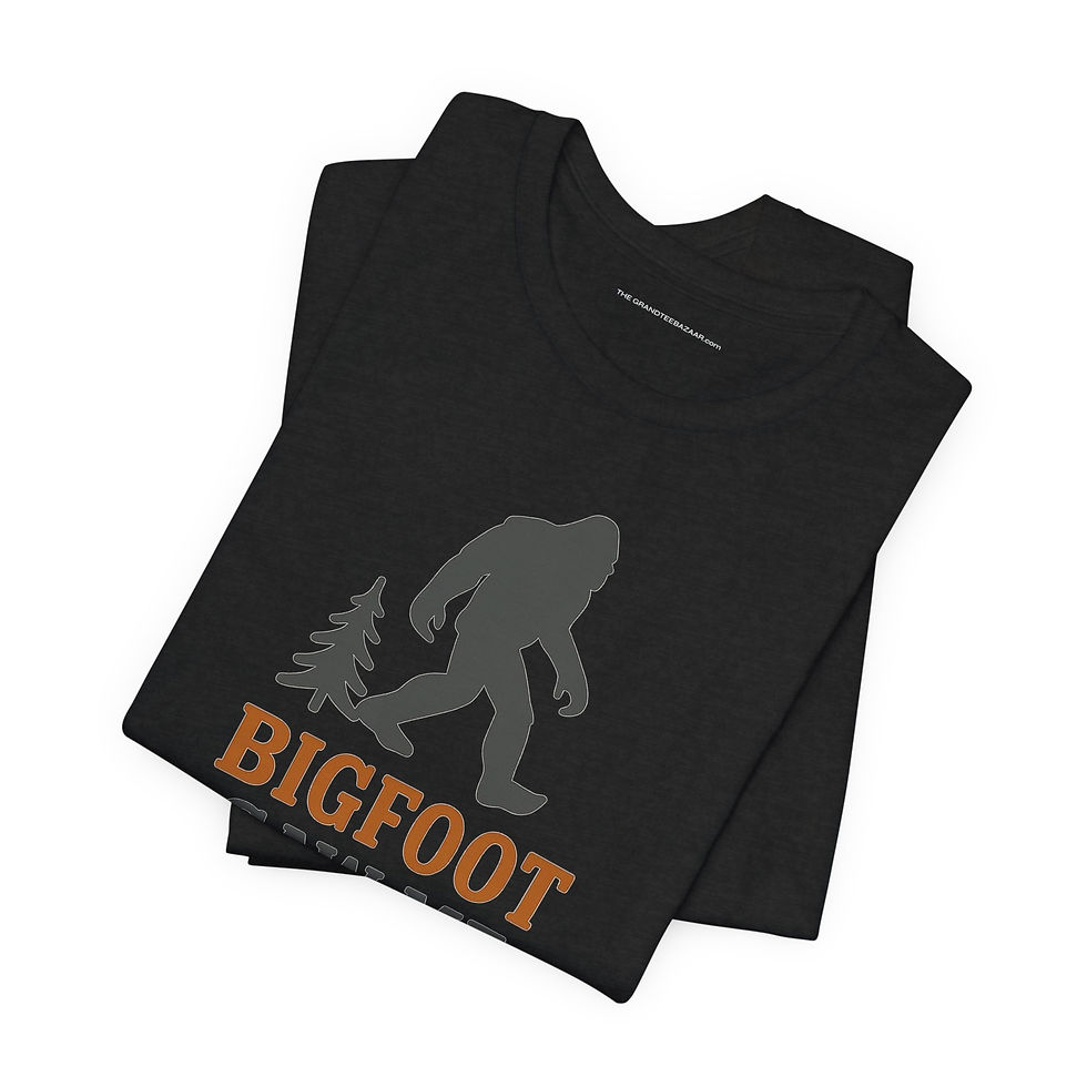 Thumbnail: Folded view of Bigfoot Saw Me But Nobody Believes Him – sasquatch humor T-shirt.