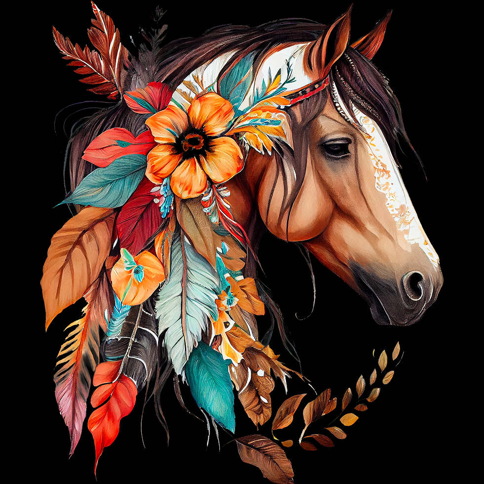 Floral Horse v16 - BT00133-1