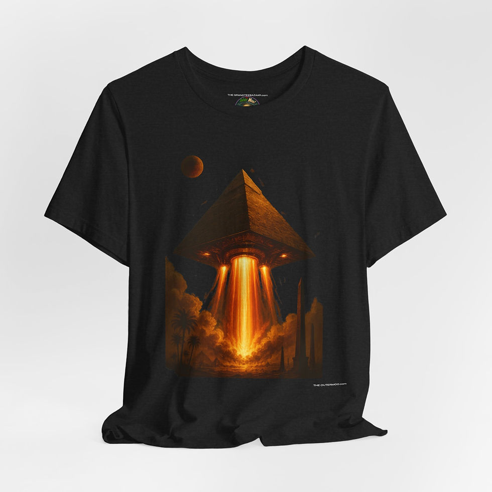The Pyramid Engine Ancient Alien Shirt front view – pyramid machine theory.