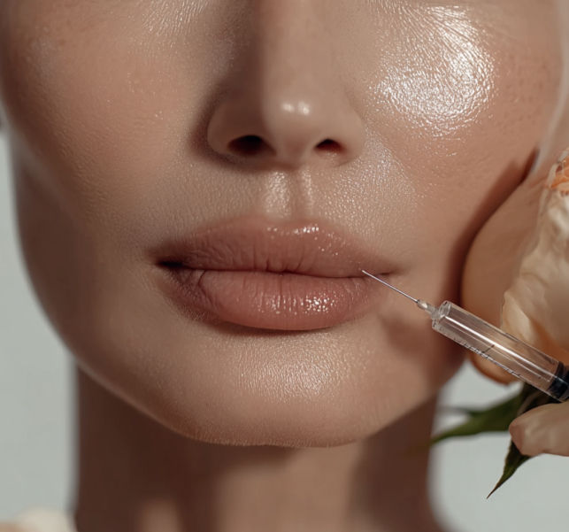 Lippenunterspritzung in Mannheim, Ein hochwertiges Foto, das die ästhetische Wirkung einer fachgerechten Lippenunterspritzung in Mannheim dokumentiert. Zu sehen ist der Mundbereich einer Frau in einer Drei-Viertel-Ansicht, wodurch die Projektion und der Amorbogen nach dem Lippen aufspritzen in Mannheim besonders gut zur Geltung kommen. Die Lippen weisen eine glatte Oberfläche und eine dezente Konturierung auf, die durch hochwertige Hyaluron-Filler erreicht wurde. Das Bild vermittelt einen Eindruck von Frische und Jugendlichkeit, wobei die natürliche Mimik vollständig erhalten bleibt. Als spezialisierte Praxis für ästhetische Naturheilkunde nahe Mannheim legen wir Wert auf Symmetrie und eine sanfte Volumensteigerung. Dieser Alt-Text unterstützt die Auffindbarkeit für Patienten, die eine diskrete Praxis für Lippenkorrekturen, Faltenunterspritzung und Volumenaufbau im Raum Mannheim.