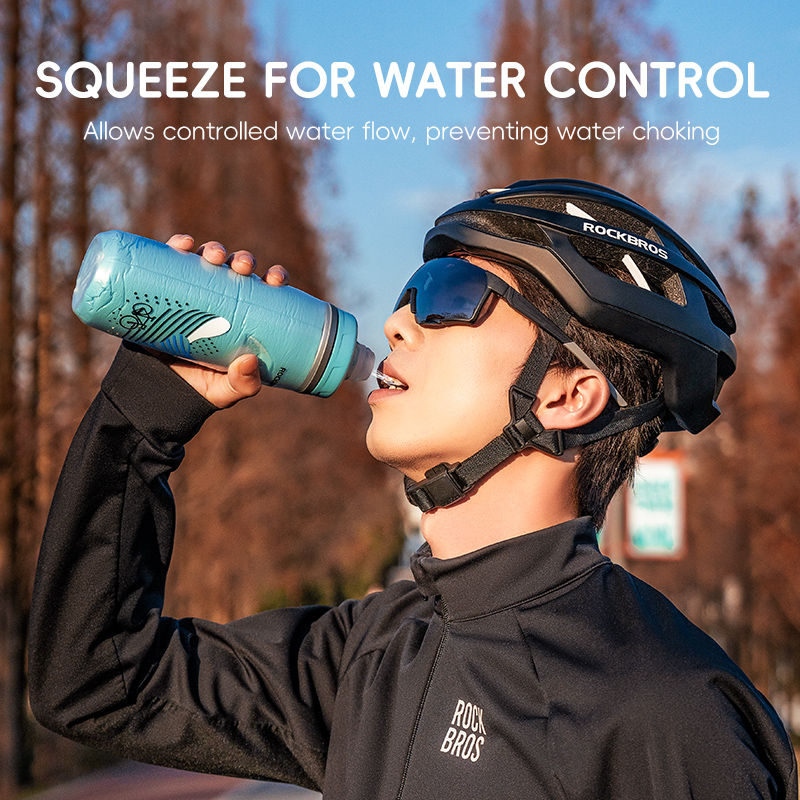 Thumbnail: ROCKBROS 620ml Cycling Water Bottle Cold Water Insulated Thermal Silicone Bottle