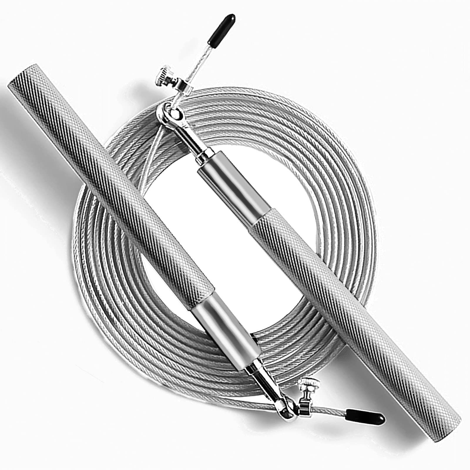 Speed Jump Rope - 360° Swivel Ball Bearing - Adjustable Steel Coated Rope
