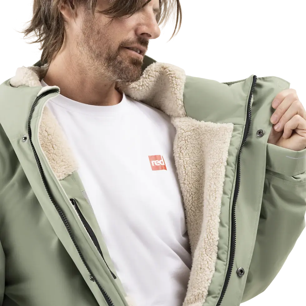 Miniatiūra: RED VYRIŠKA VANDENIUI ATSPARI PARKA STRIUKĖ, PALTAS  (Šalavijo žalia) E