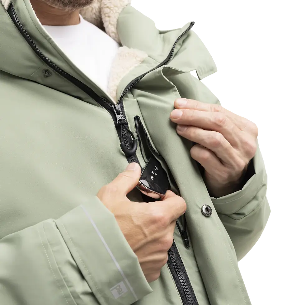 Miniatiūra: RED VYRIŠKA VANDENIUI ATSPARI PARKA STRIUKĖ, PALTAS  (Šalavijo žalia) E