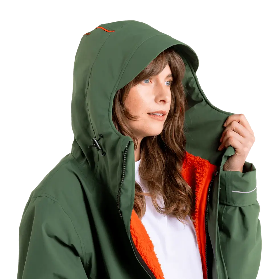 Miniatiūra: RED MOTERIŠKA VANDENIUI ATSPARI PARKA STRIUKĖ, PALTAS (MIŠKO ŽALIA) SLIMLINE EVO