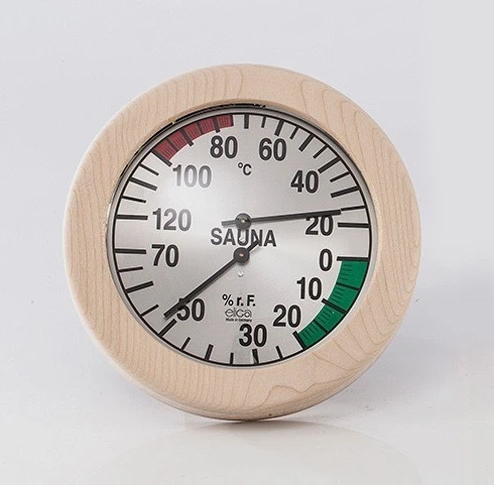 Miniaturbild: Klimammesser im Holzrahmen - rund oder eckig