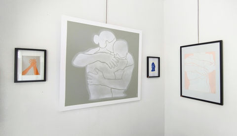 Tableaux de l'exposition ÂME CÂLINE 