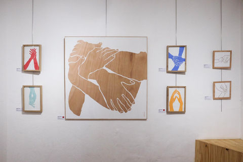 Tableaux de l'exposition ÂME CÂLINE 