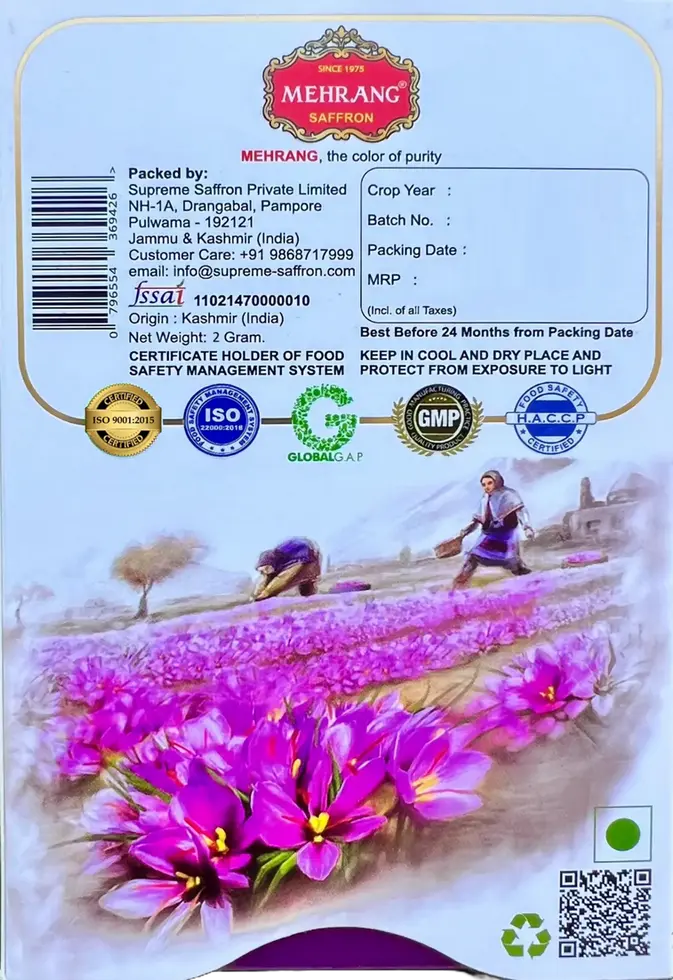 saffron price in kashmir