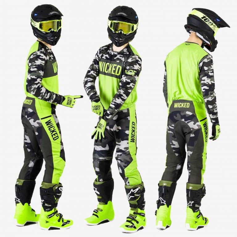 youth camo green force jersey mx motocross dirt bike clothing
