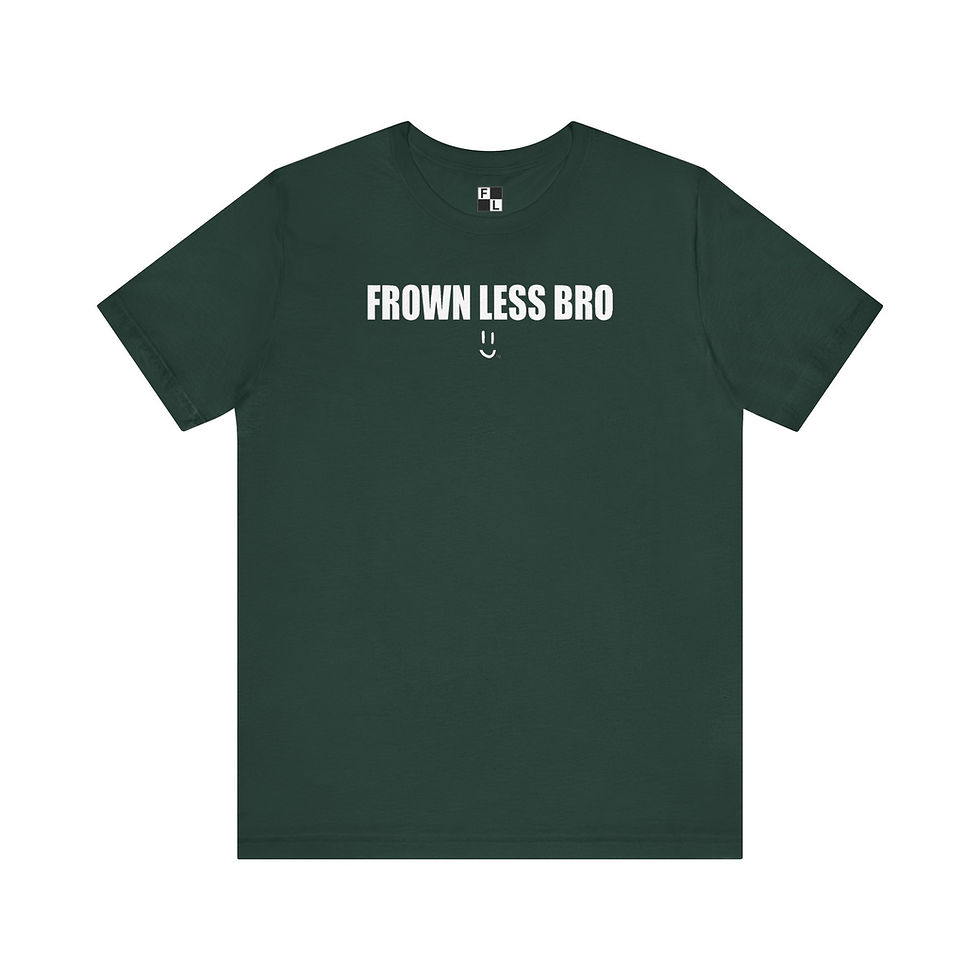 Thumbnail: Frown Less Bro Unisex Jersey Short Sleeve Tee