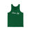 Thumbnail: Frown Less Cursive Unisex Jersey Tank