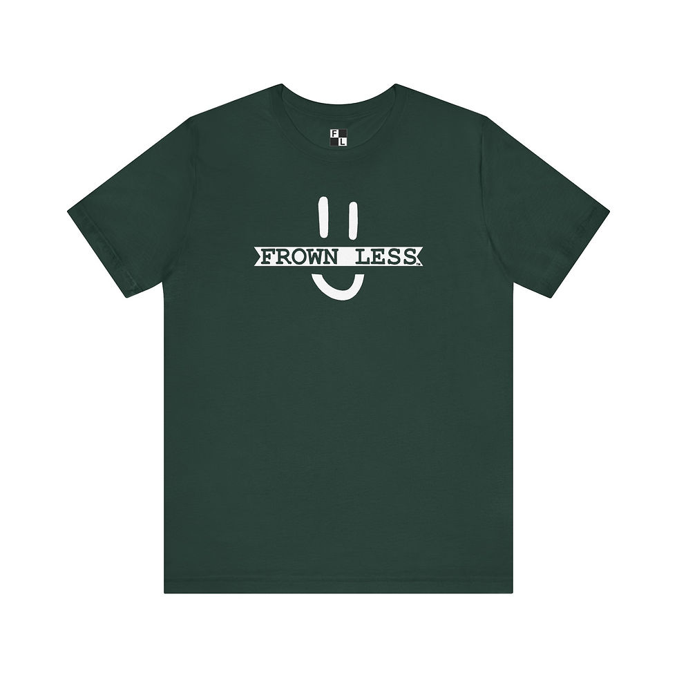 Thumbnail: Frown Less Unisex Jersey Short Sleeve Tee