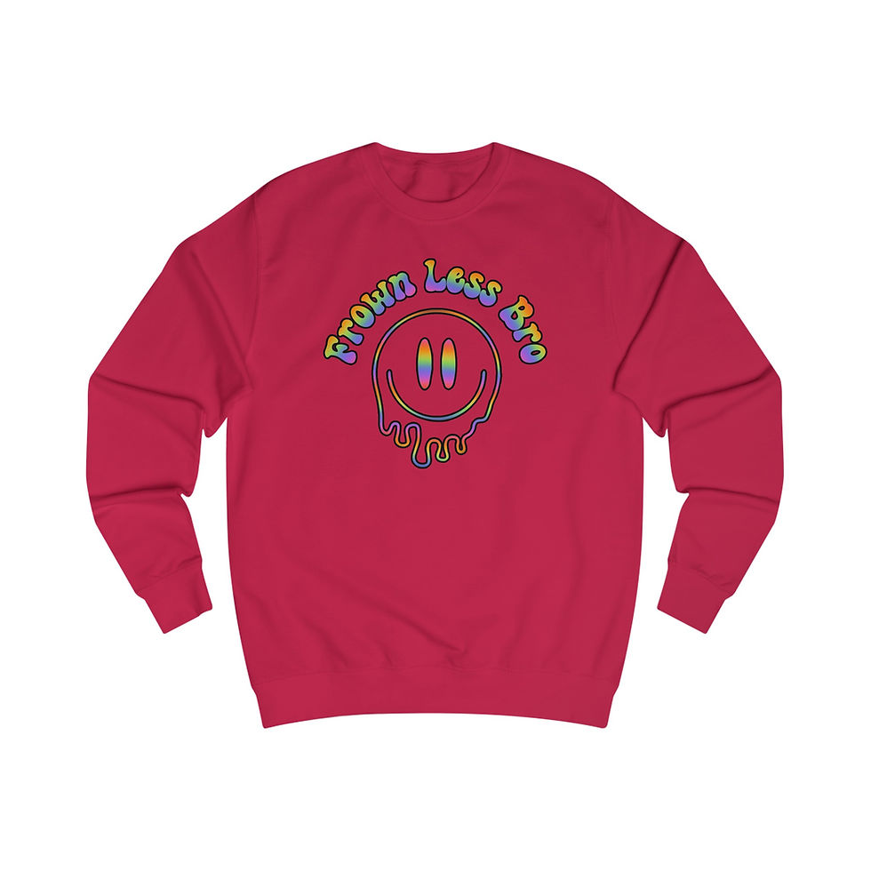 Thumbnail: Trippy Frown Less Bro Unisex Sweatshirt