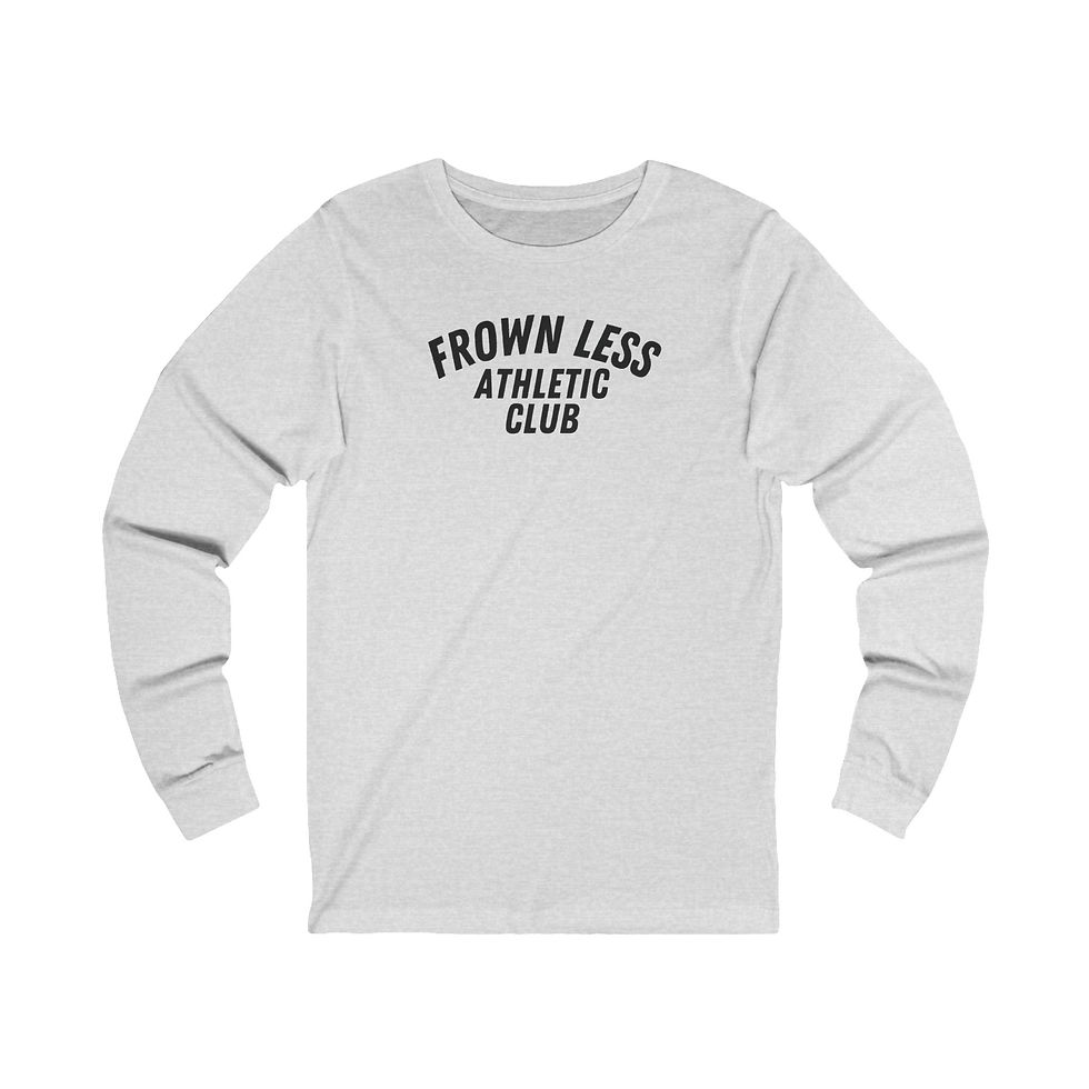 Thumbnail: Frown Less Athletic Club Unisex Jersey Long Sleeve Tee