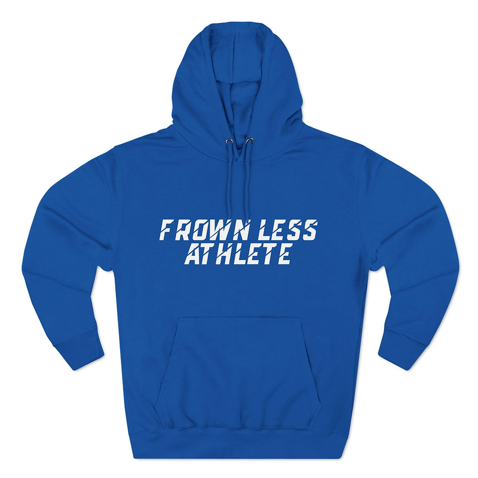 Thumbnail: Frown Less Athlete Three-Panel Fleece Hoodie