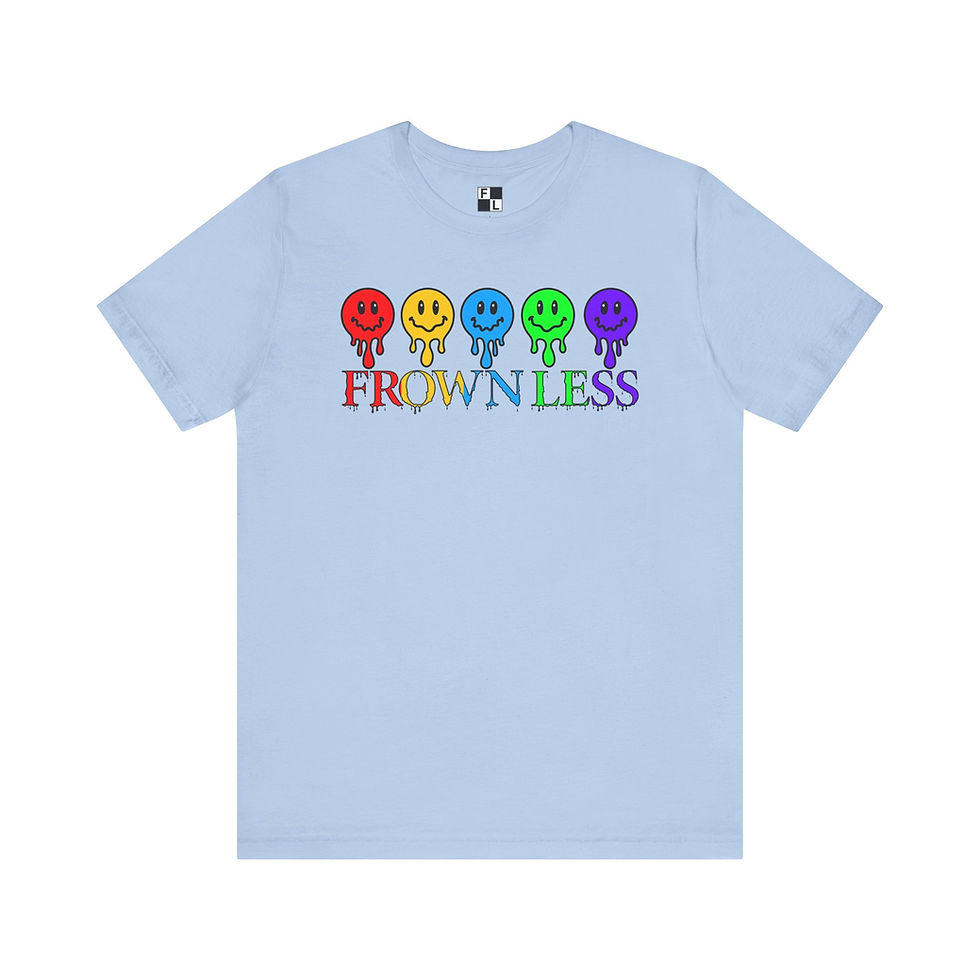 Thumbnail: Trippy Frown Less Unisex Jersey Short Sleeve Tee