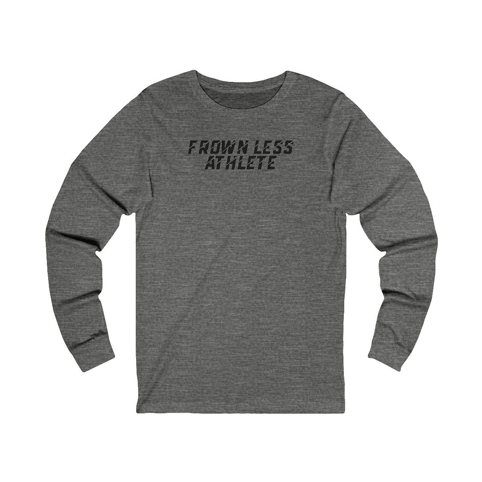 Thumbnail: Frown Less Athlete Unisex Jersey Long Sleeve Tee