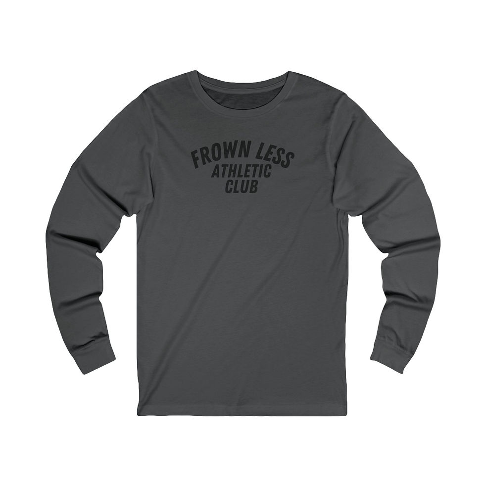 Thumbnail: Frown Less Athletic Club Unisex Jersey Long Sleeve Tee