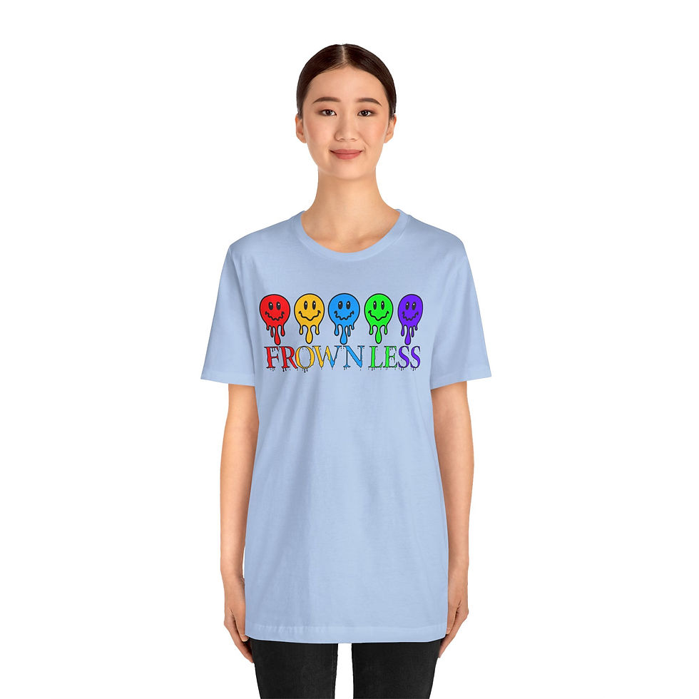 Thumbnail: Trippy Frown Less Unisex Jersey Short Sleeve Tee