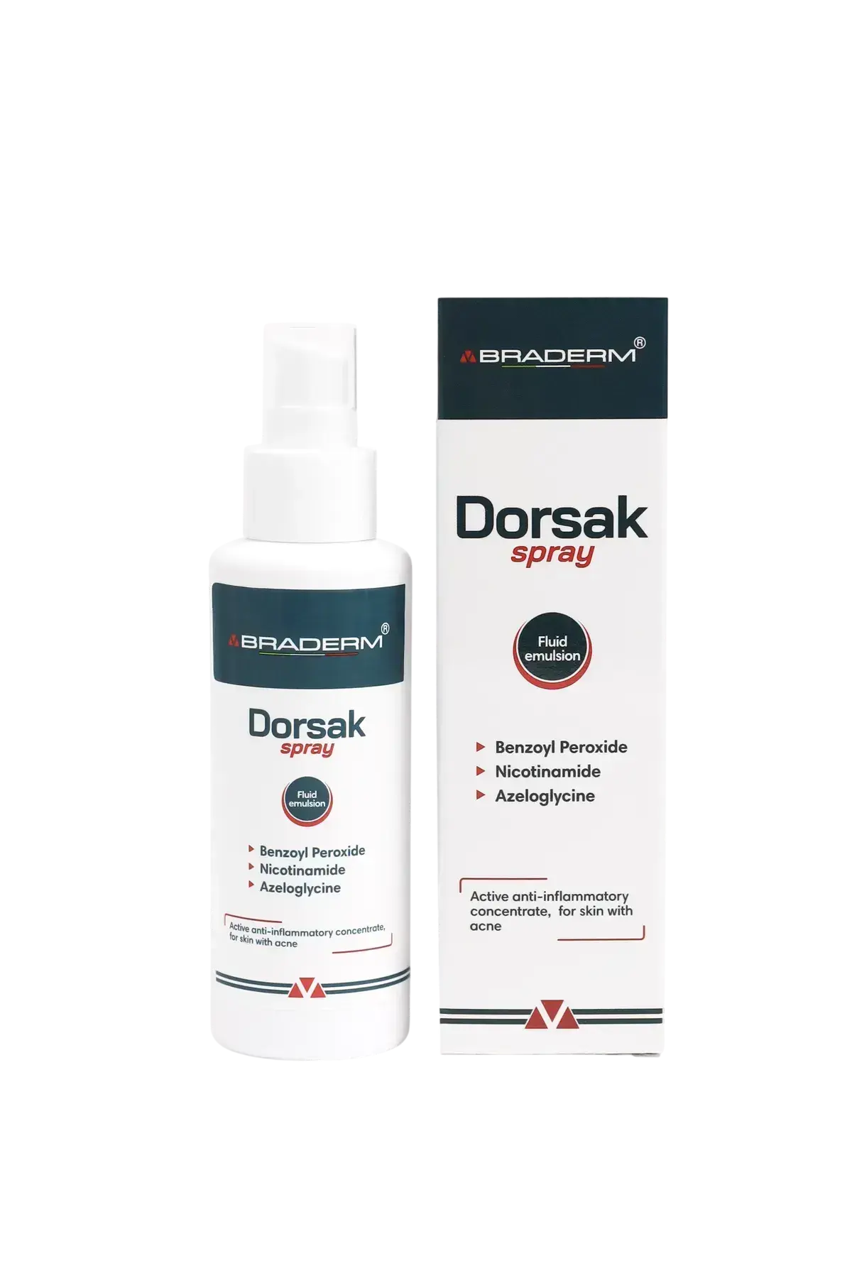 Braderm Dorsak Spray Спрей-емульсія для лікування акне на тілі