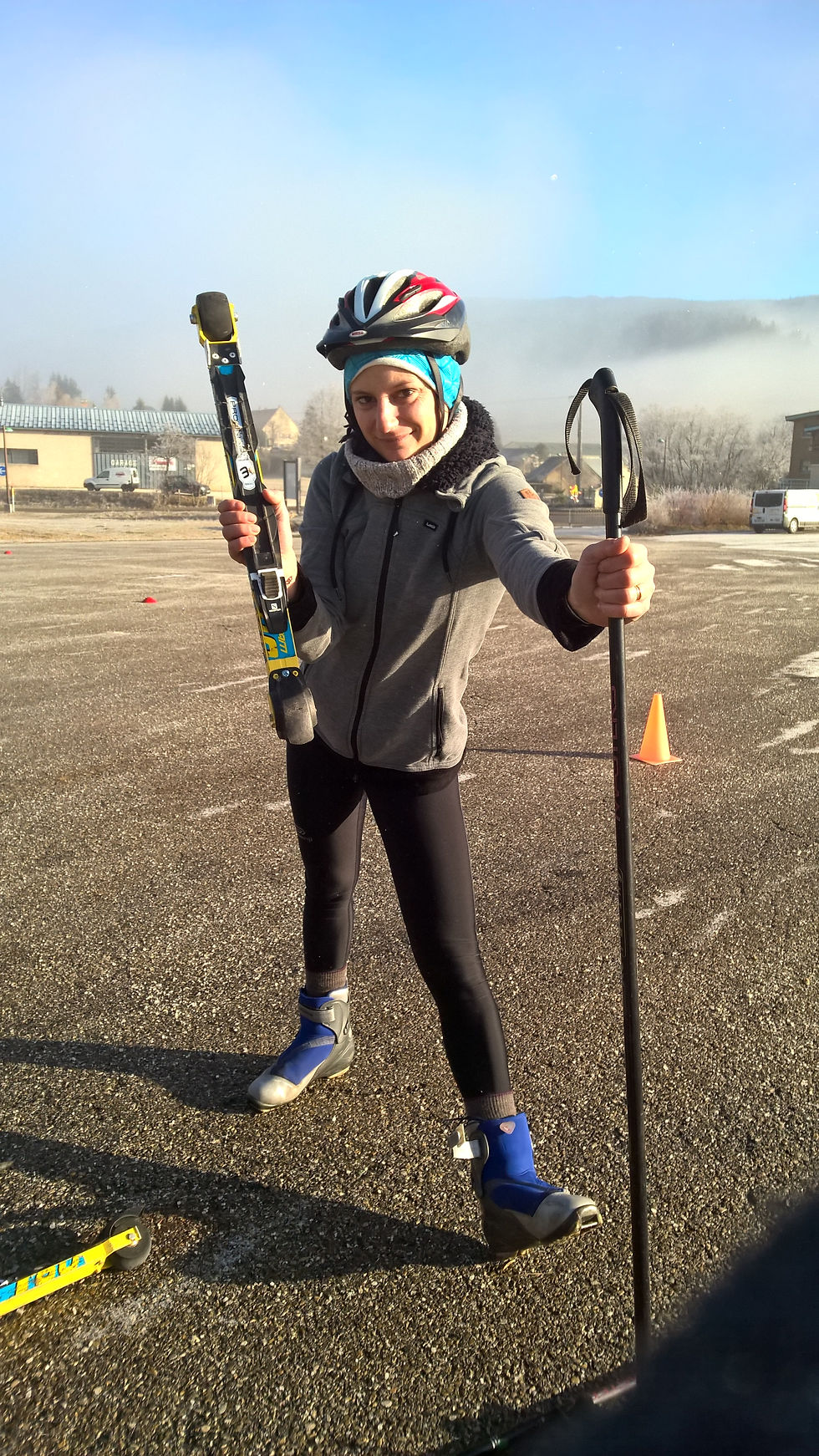 pas de niege, ca sera ski roue !