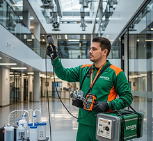 medição do ar para análise