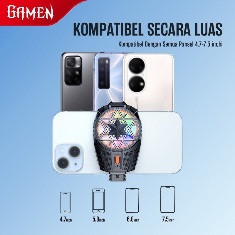 Thumbnail: Gamen GMR02S HP Wireless Fan Cooler Rechargeable Battery Cooling Fan