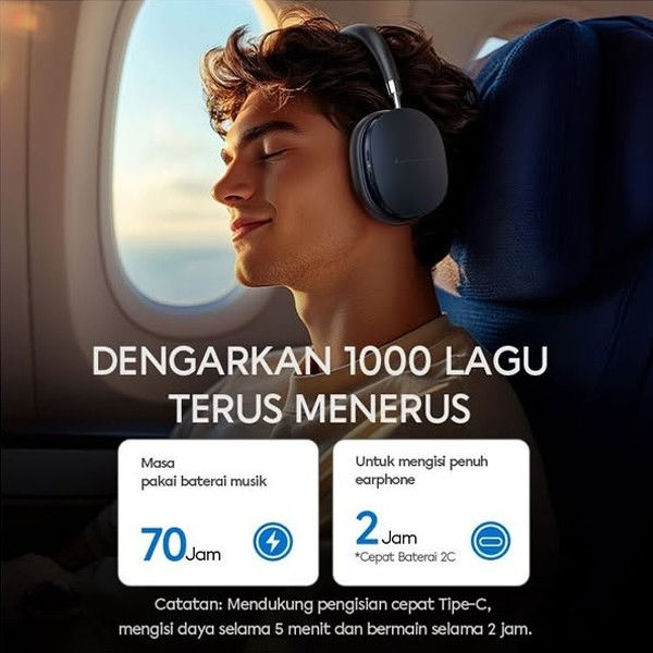 Thumbnail: VIVAN Liberty H300 NC Headphone Bluetooth Wireless ANC Headset Gaming