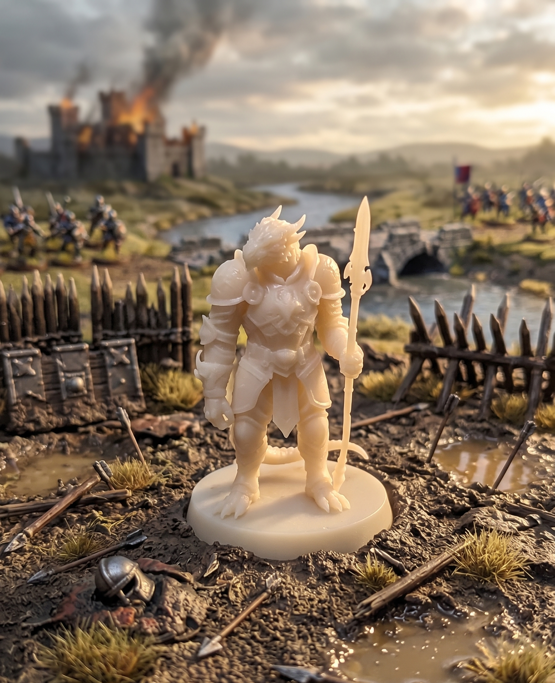 The Drake-Fang Warden – Dragonborn Spearman