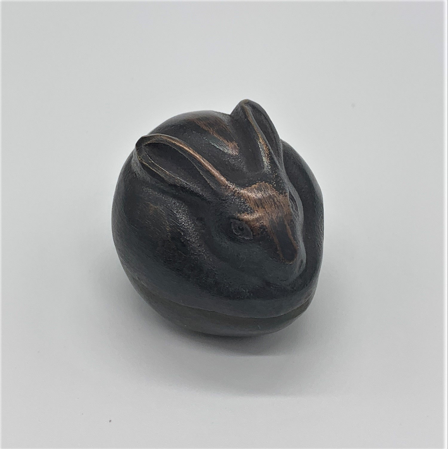 高岡銅器 うさぎ 兎 ウサギ 朱肉入れ 朱肉池 インテリア ギフト