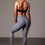Thumbnail: Ladies High Waisted Ribbed Leggings - Grey