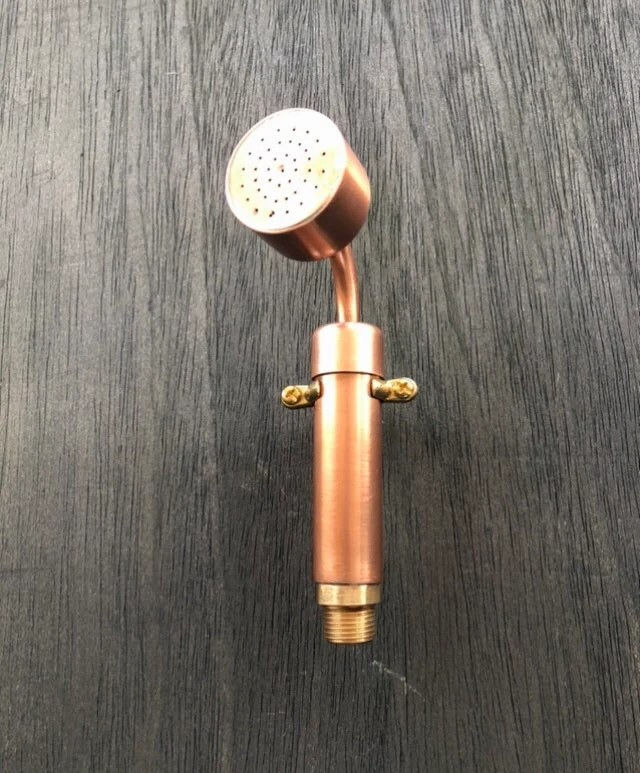 Solid copper hand held shower spray