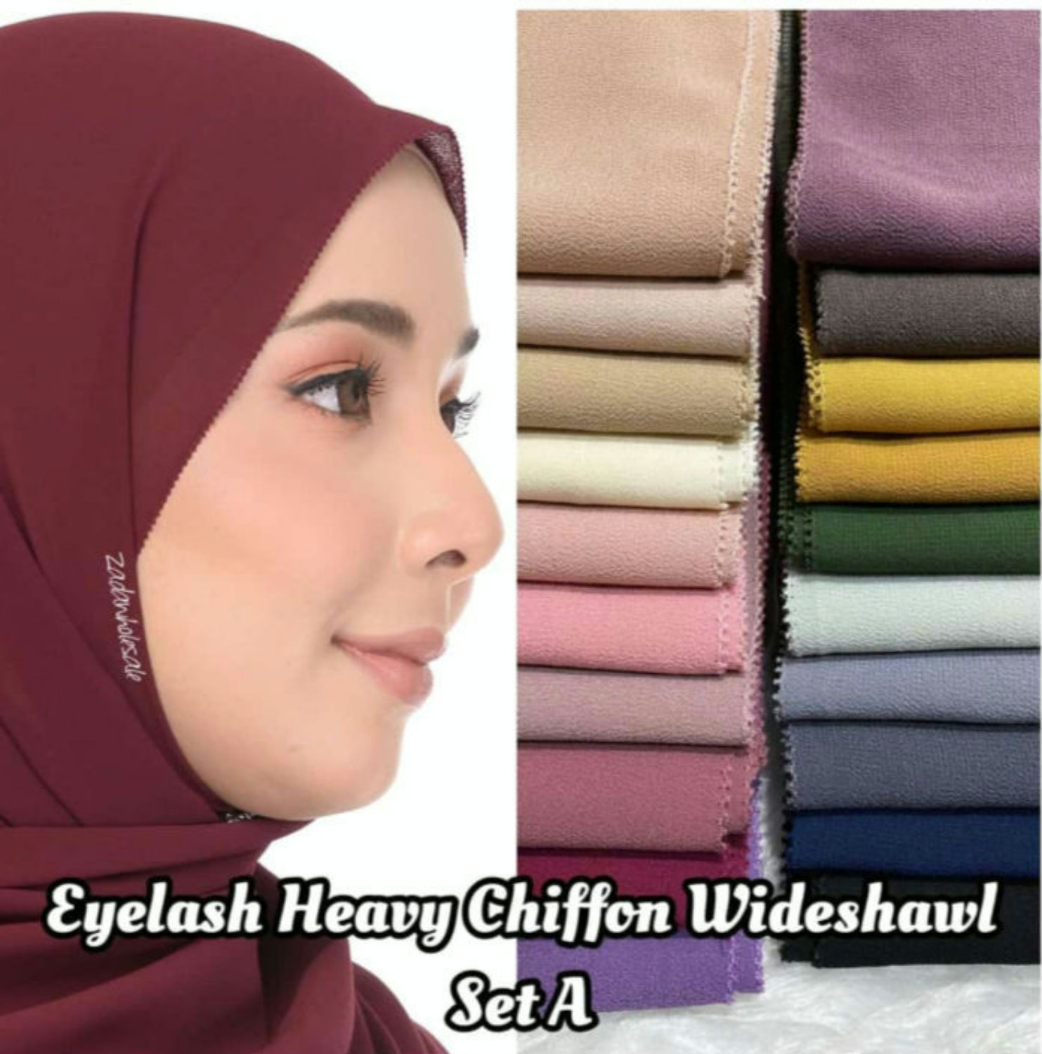 Shawl Heavy Chiffon Eyelash