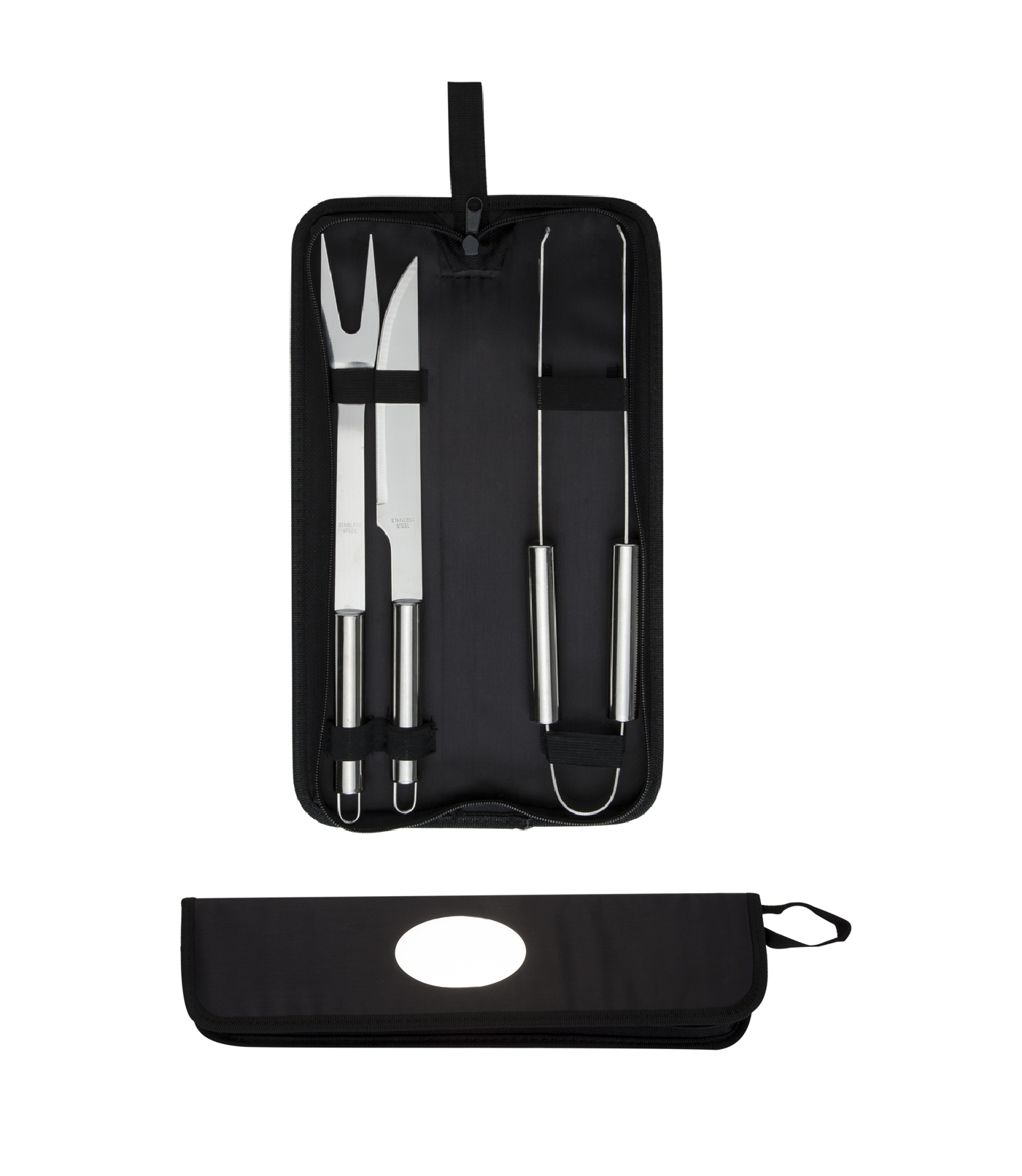 Kit churrasco 3 peças com estojo de nylon