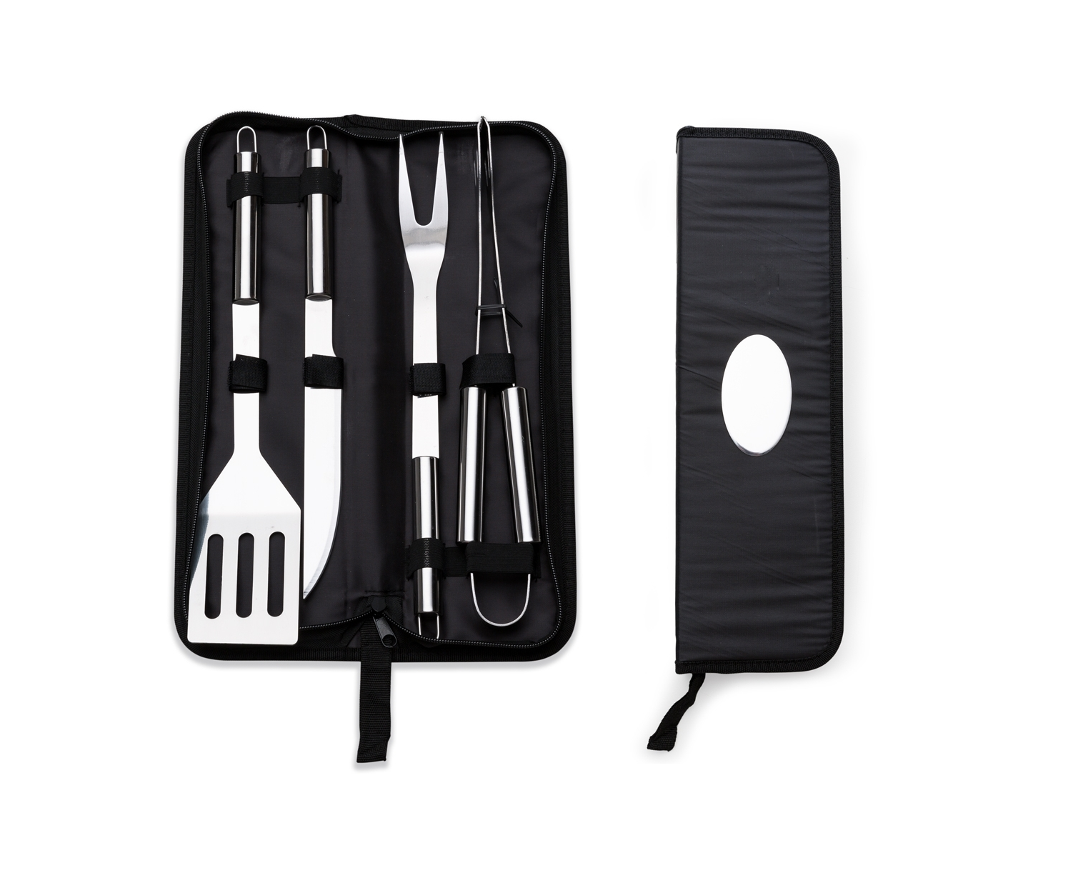 Kit churrasco 4 peças com estojo de nylon