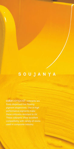 Soujanya Colorants  ICERP Exhibition event banner design - B2B exhibition branding Mumbai